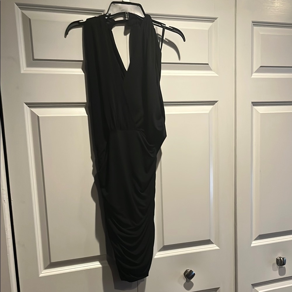 BCBGMaxAzria Black Halter Bodycon Dress